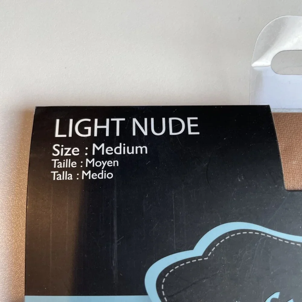 2 Shaper Tights Shapewear Size M Nude & Black Smoothes Shapes Tummy Control